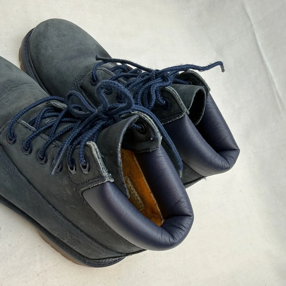 Junior's Timberland Premium Dark Blue Waterproof Boot TB0A171S Child Size 13.5